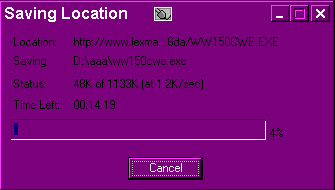 Netscape saving location example 